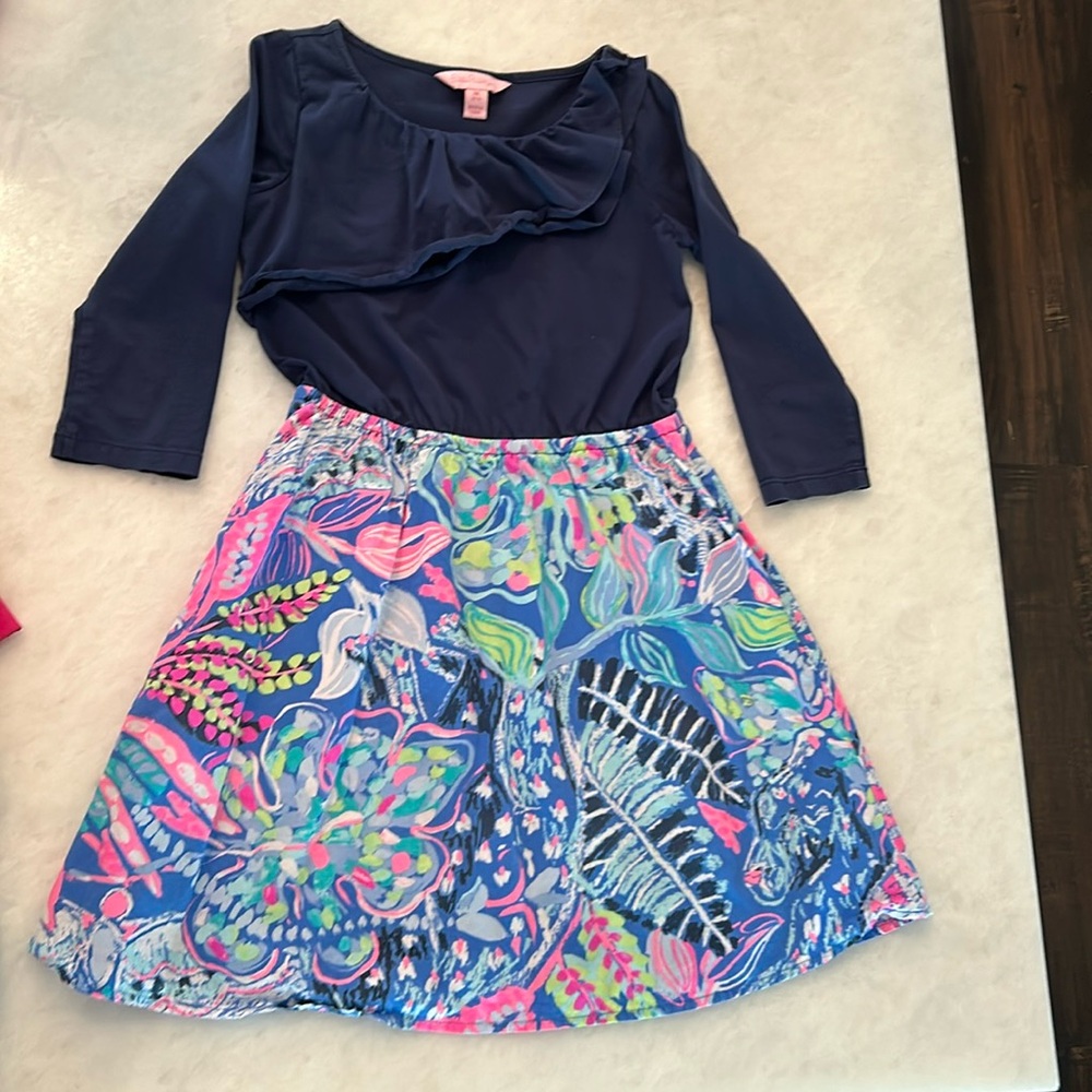 Lily Pulitzer dress with three-quarter length sleeves